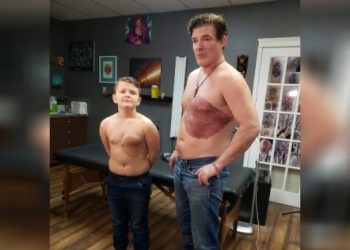 Like son, like father: Canadian dad gets tattoo to match son’s birthmark